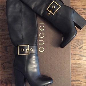 Gucci Boots Leather High Heel Boots